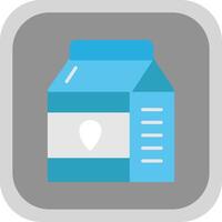 Milk Flat round corner Icon Design vector