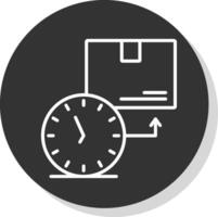 On Time Deliveries Glyph Due Circle Icon Design vector