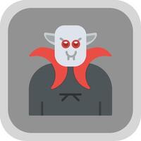 Vampire Flat round corner Icon Design vector