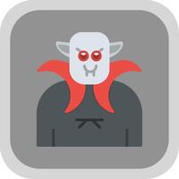 Vampire Flat round corner Icon Design vector