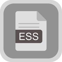 ESS File Format Flat round corner Icon Design vector