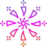 Firework Line Gradient Icon Design vector