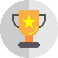 Trophy Flat Scale Icon Design vector