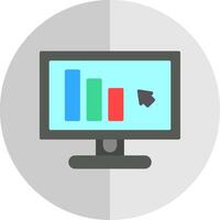 Monitor Flat Scale Icon Design vector