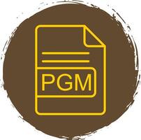 PGM File Format Line Gradient Icon Design vector