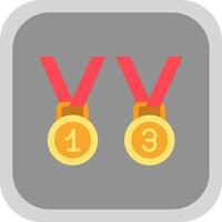 Medals Flat round corner Icon Design vector