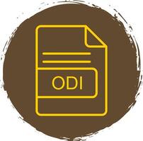 odi archivo formato línea degradado icono diseño vector