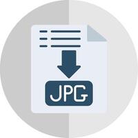 Jpg Flat Scale Icon Design vector