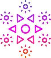Firework Line Gradient Icon Design vector