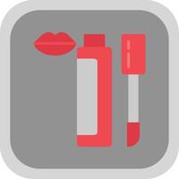 Lip Gloss Flat round corner Icon Design vector