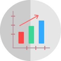 Bar Chart Flat Scale Icon Design vector