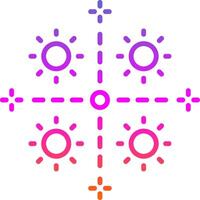 Firework Line Gradient Icon Design vector