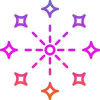 Firework Line Gradient Icon Design vector