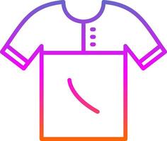 Shirt Line Gradient Icon Design vector