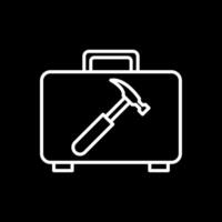 Toolkit Line Inverted Icon Design vector