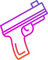 Pistol Line Gradient Icon Design vector