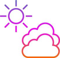 Clouds Line Gradient Icon Design vector