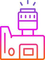 Photography Line Gradient Icon Design vector
