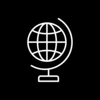 Global World Line Inverted Icon Design vector