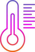 Thermometer Line Gradient Icon Design vector