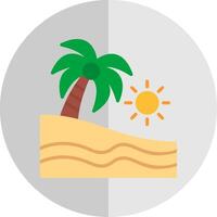 playa plano escala icono diseño vector