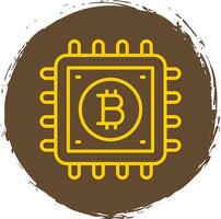 bitcoin proceso línea degradado icono diseño vector