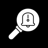 Fault Glyph Inverted Icon Design vector