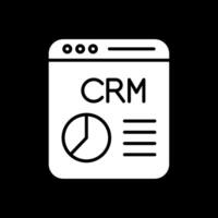 CRM Glyph Inverted Icon Design vector