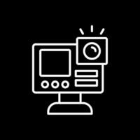 Gopro Line Inverted Icon Design vector