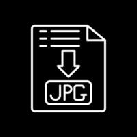 jpg línea invertido icono diseño vector