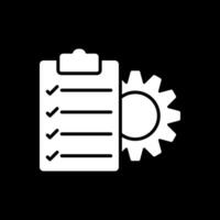 Project Management Glyph Inverted Icon Design vector