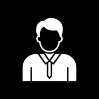 Manager Glyph Inverted Icon Design vector