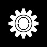 Repeat Glyph Inverted Icon Design vector