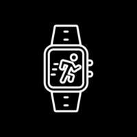 Running Line Inverted Icon Design vector