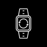 Synchronization Line Inverted Icon Design vector