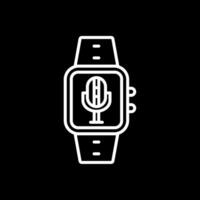 Microphone Line Inverted Icon Design vector