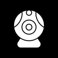 Web camera Glyph Inverted Icon Design vector