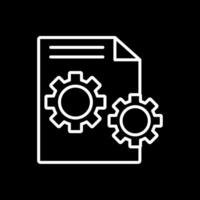 Cogs Line Inverted Icon Design vector