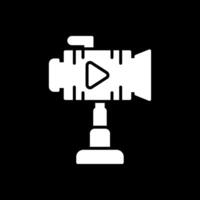 Camera Glyph Inverted Icon Design vector