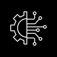 Technology Line Inverted Icon Design vector