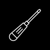 Screwdriver Line Inverted Icon Design vector