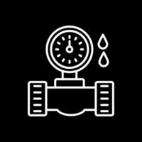 Water Meter Line Inverted Icon Design vector