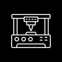 3d Printer Line Inverted Icon Design vector