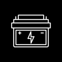 Battery Line Inverted Icon Design vector