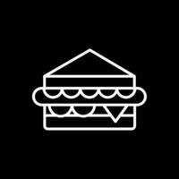 Sandwich Line Inverted Icon Design vector