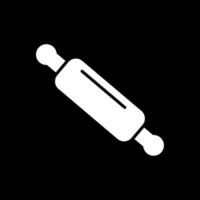 Rolling Pin Glyph Inverted Icon Design vector