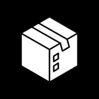 Cargo Glyph Inverted Icon Design vector