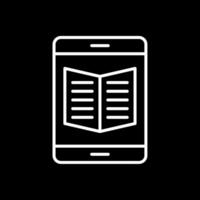 Ebook Line Inverted Icon Design vector