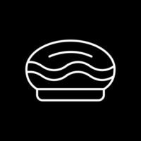 Pie Line Inverted Icon Design vector