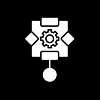 Algorithm Glyph Inverted Icon Design vector
